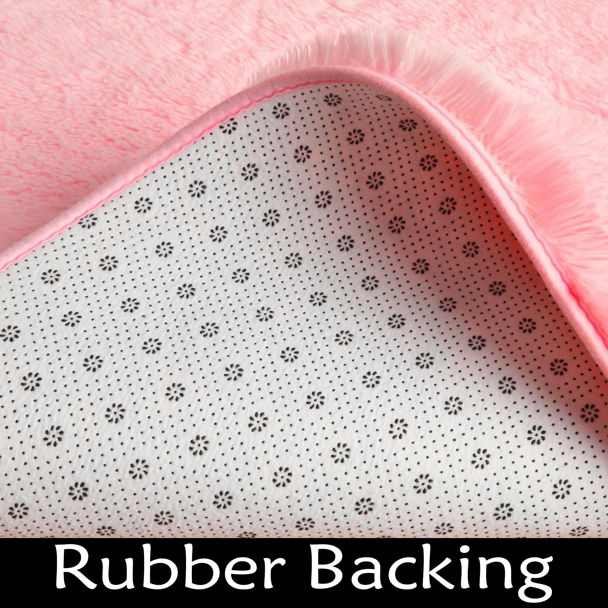 KIXINWA Pink Hexagon Princess Rug with castle tent vibe supports imaginative play