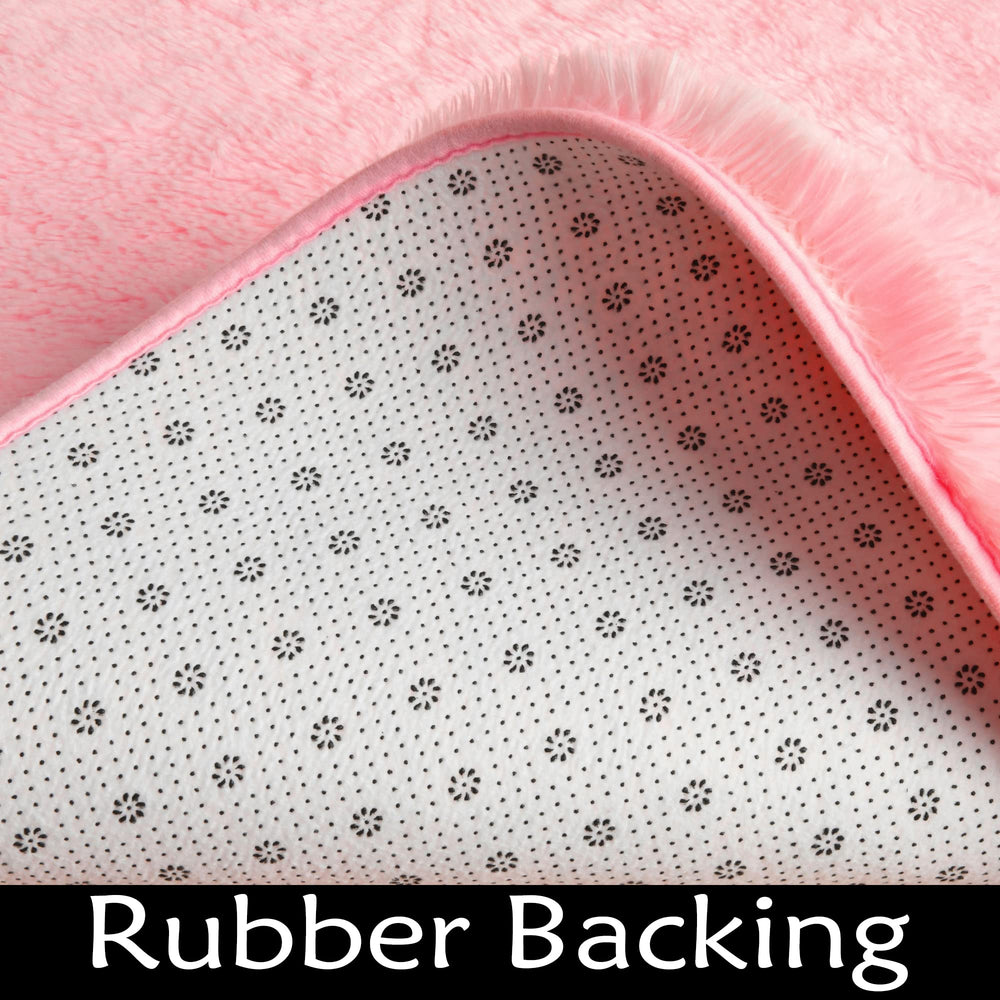 KIXINWA Pink Hexagon Princess Rug with castle tent vibe supports imaginative play