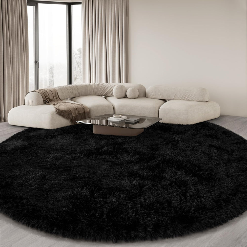 KIXINWA round rug nursery play area scene for kid-friendly comfort.