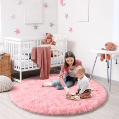 KIXINWA round design rug fits compact spaces with stylish versatility