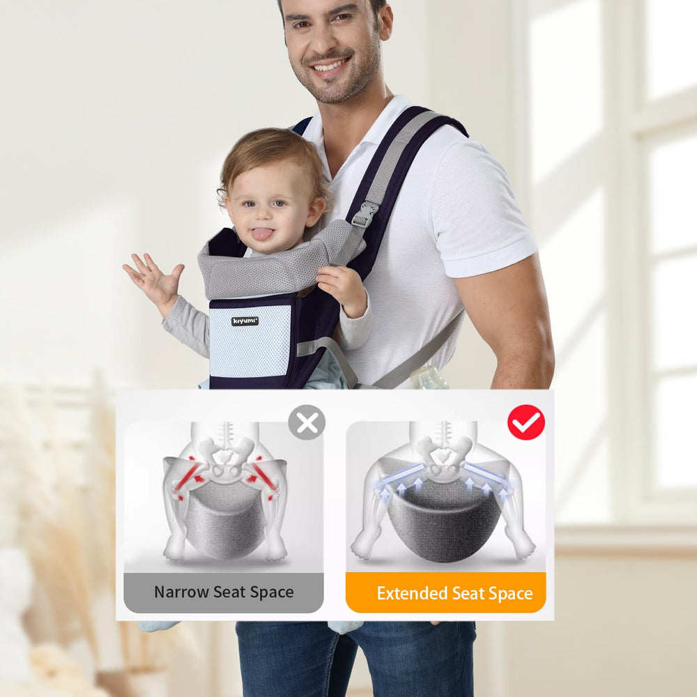 KIYUMI adjustable straps and wide waist belt reduce fatigue