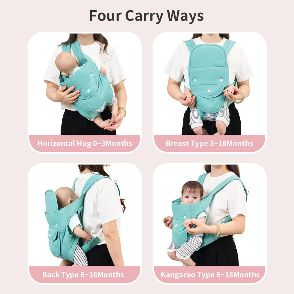 KIYUMI Baby Sling adjustable straps evenly distribute weight.