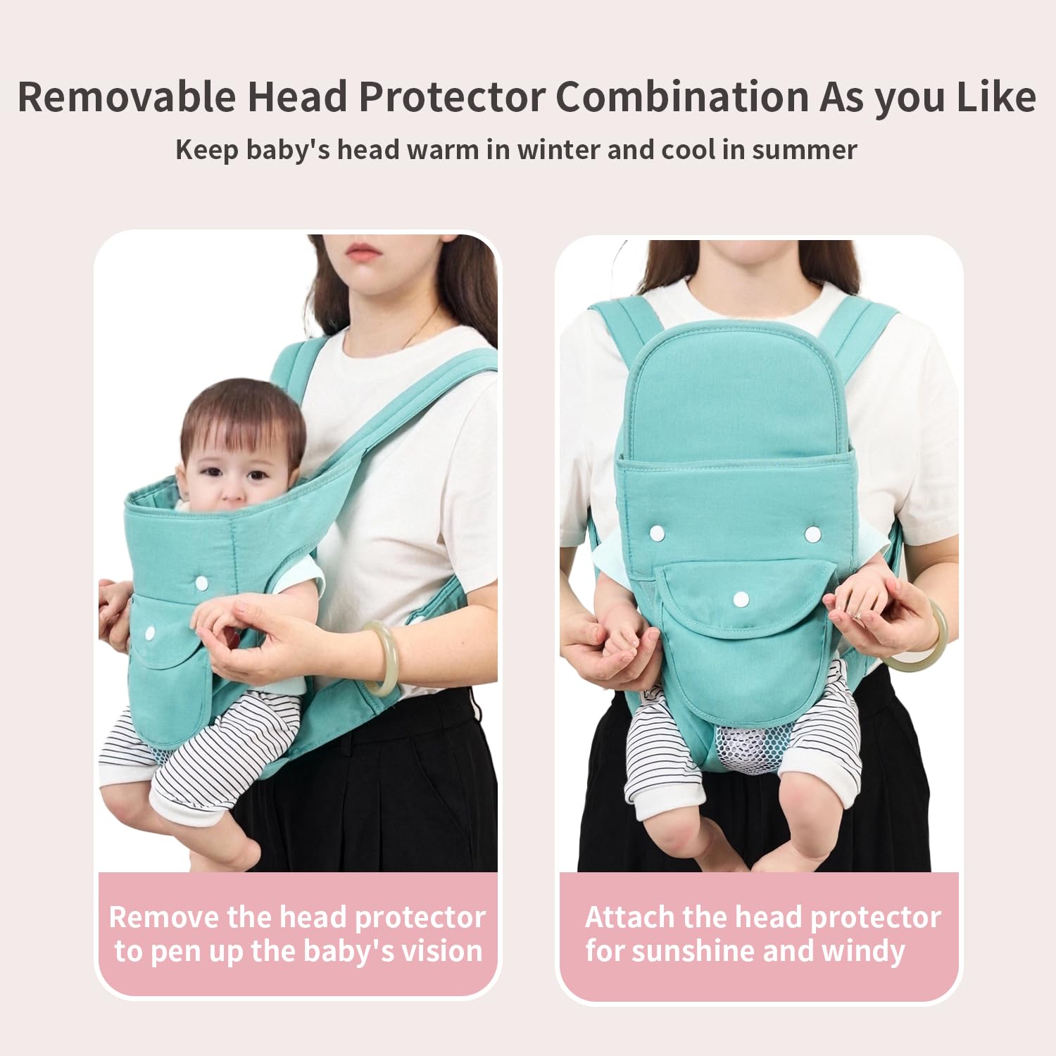 KIYUMI Baby Sling uses breathable fabric to keep baby cool.