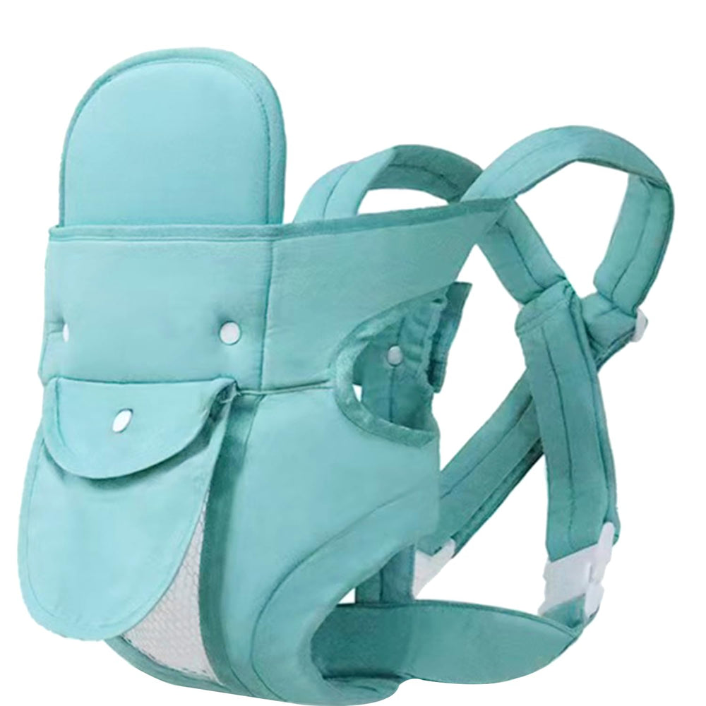 KIYUMI Baby Sling with hip-seat provides ergonomic M-shape positioning for comfortable carry.