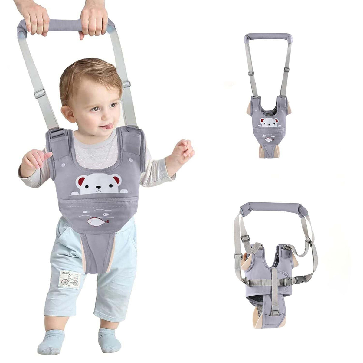 KIYUMI baby walking harness adjustable belt supports confident first steps during daily exploration.