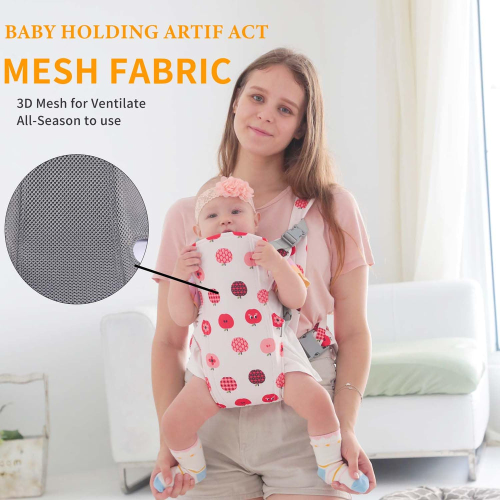 KIYUMI Cactus carrier worn by baby demonstrates natural hip position.