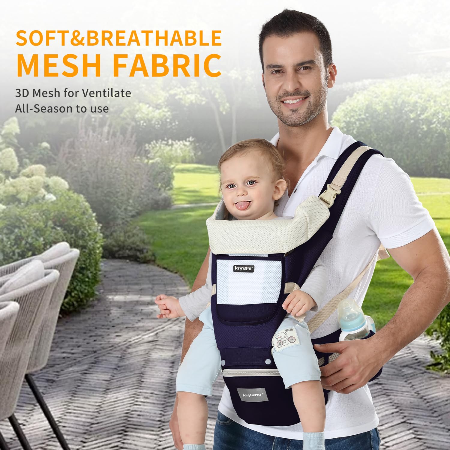KIYUMI head support helps stabilize baby during carries