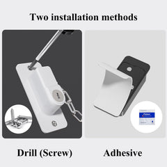 kizzhisi adhesive no-drill installation closeup on clean surface