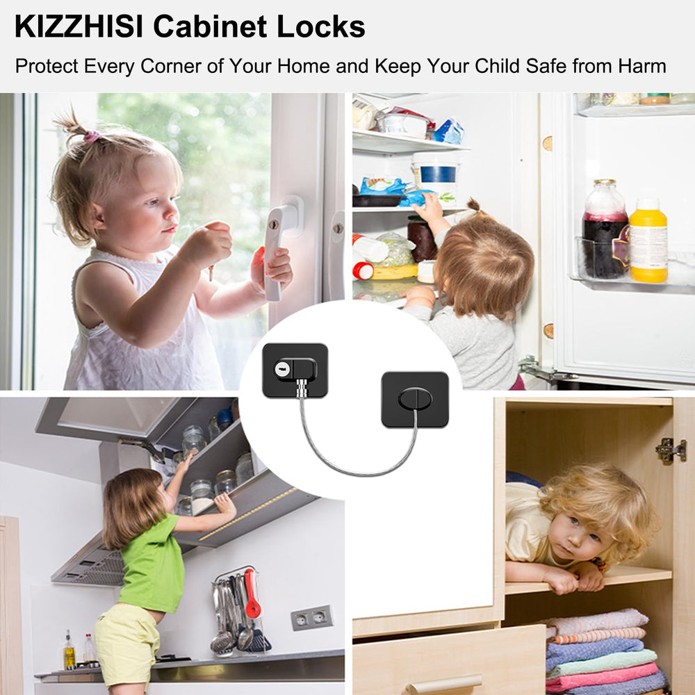 KIZZHISI adhesive-strip installation shown, no drilling required