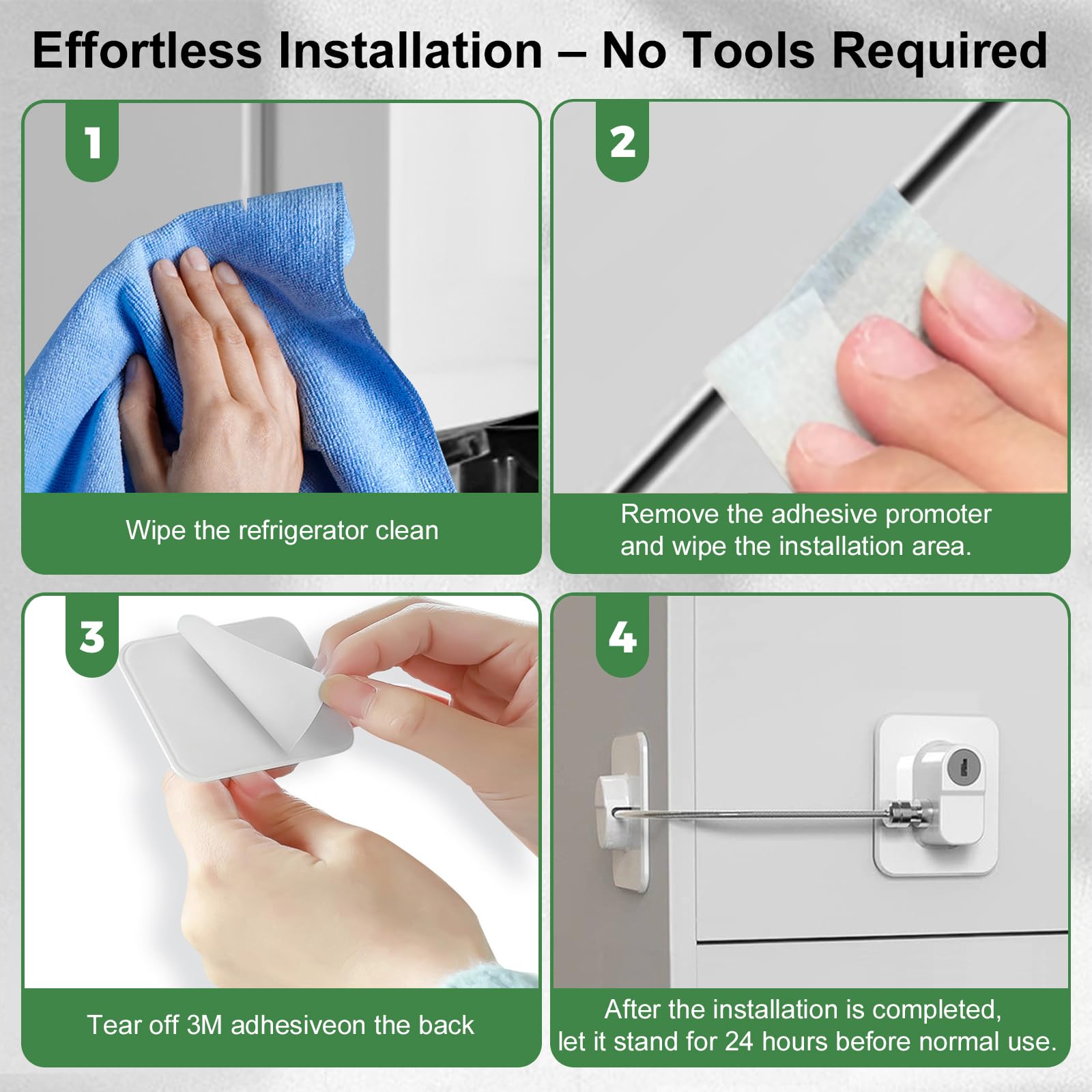 KIZZHISI cabinet and drawer lock for safer kitchen storage