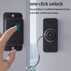 KIZZHISI fingerprint fridge lock on fridge uses non-marking adhesive for clean surfaces.