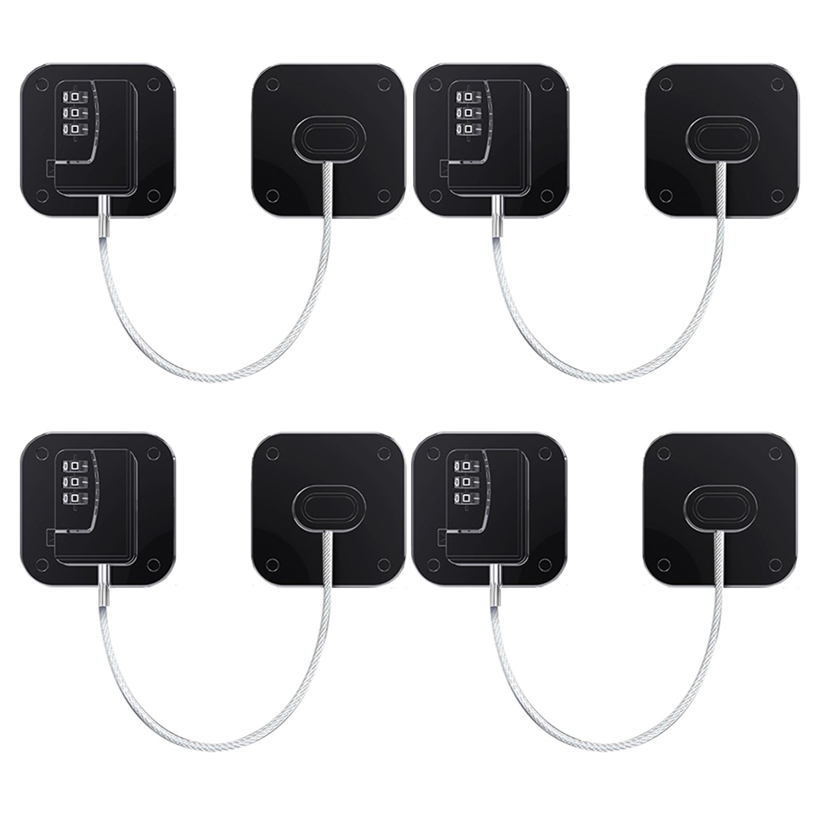 Kizzhisi fridge lock 4-pack packaging for easy home safety.