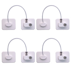KIZZHISI fridge lock pack4 white assembly showing secure fridge setup