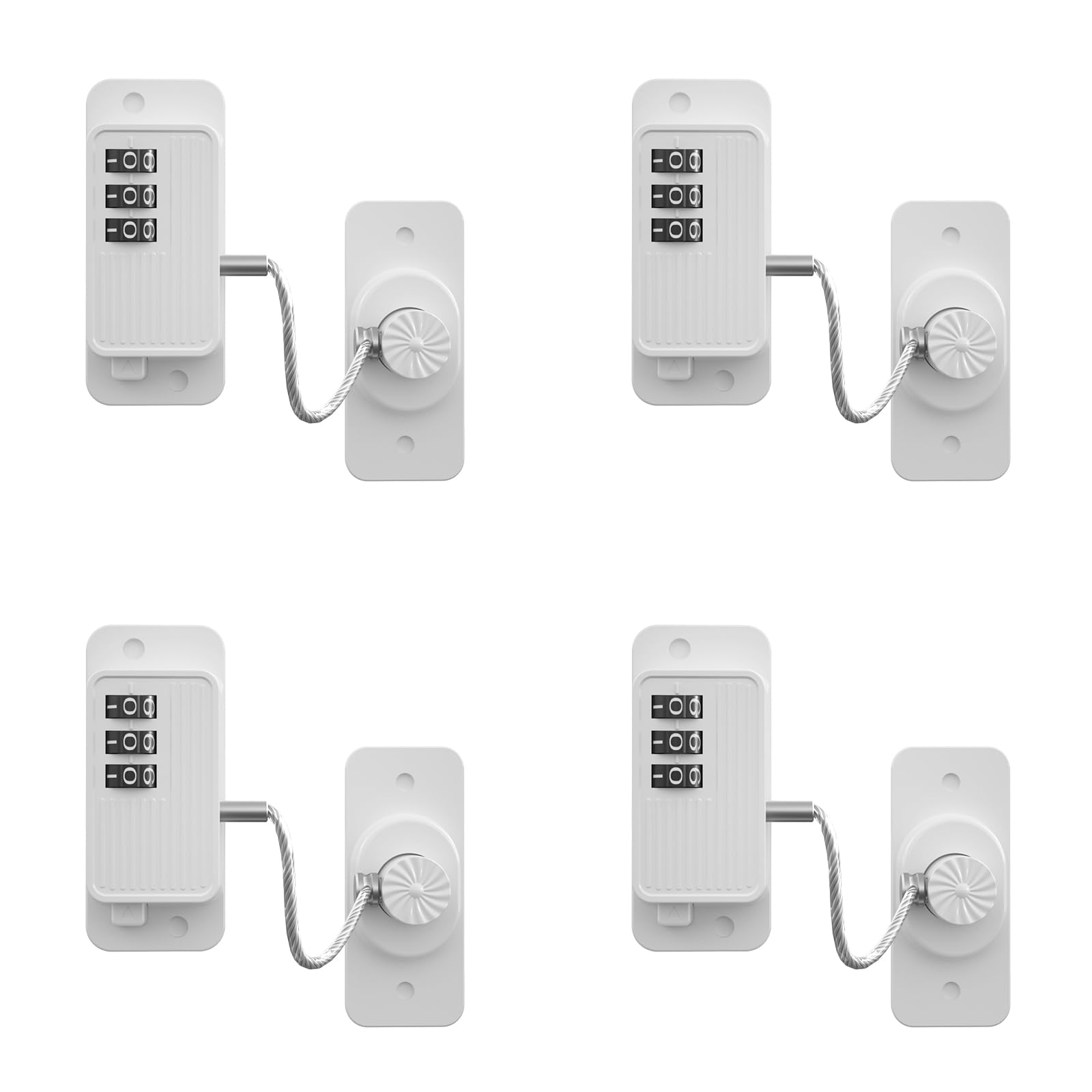 KIZZHISI heavy-duty fridge lock pack in use secures cabinets and drawers.
