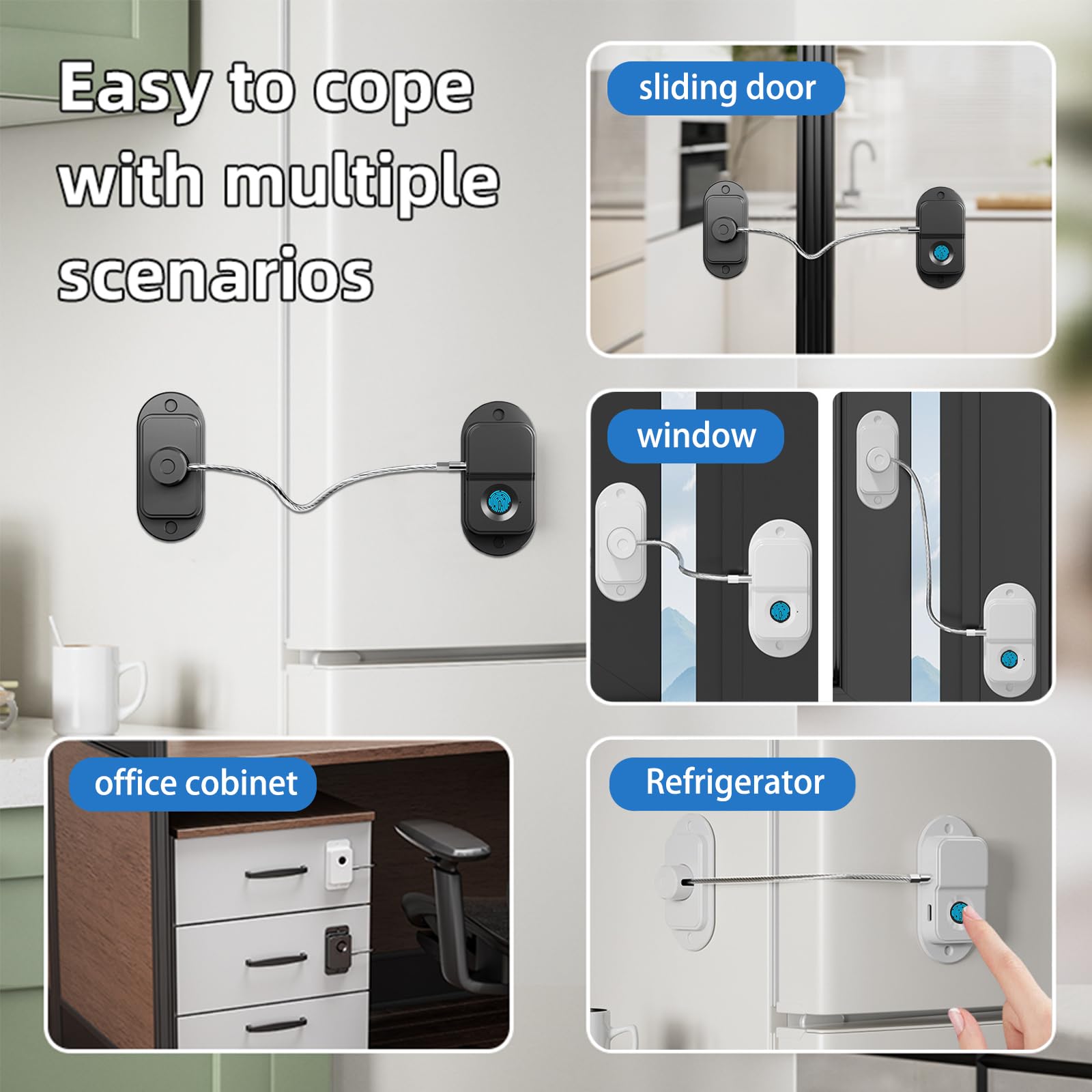 KIZZHISI packaged fridge lock ready-to-use kit