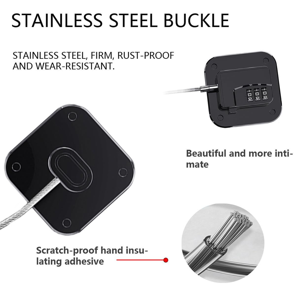 KIZZHISI refrigerator lock side view shows compact design for discreet safety