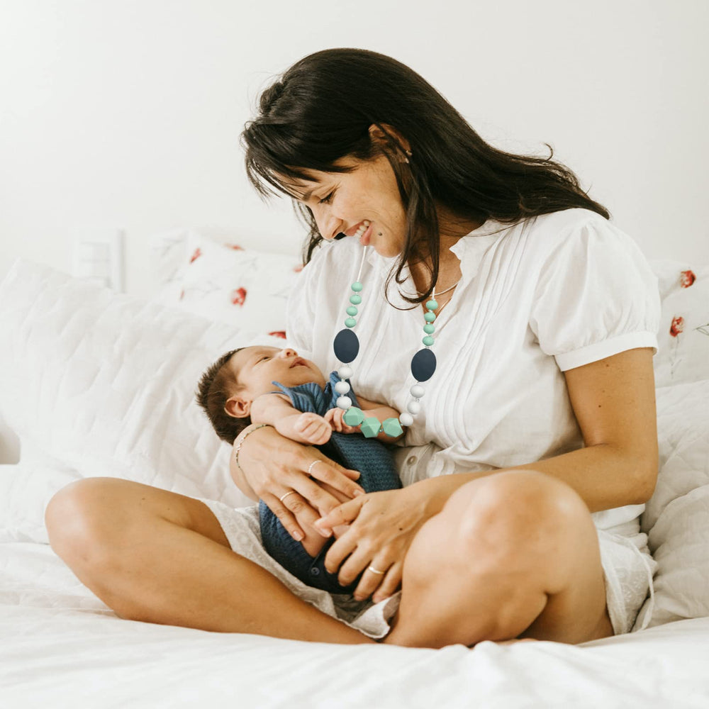 KJHL chew necklaces in bright colors encourage focus during busy days.
