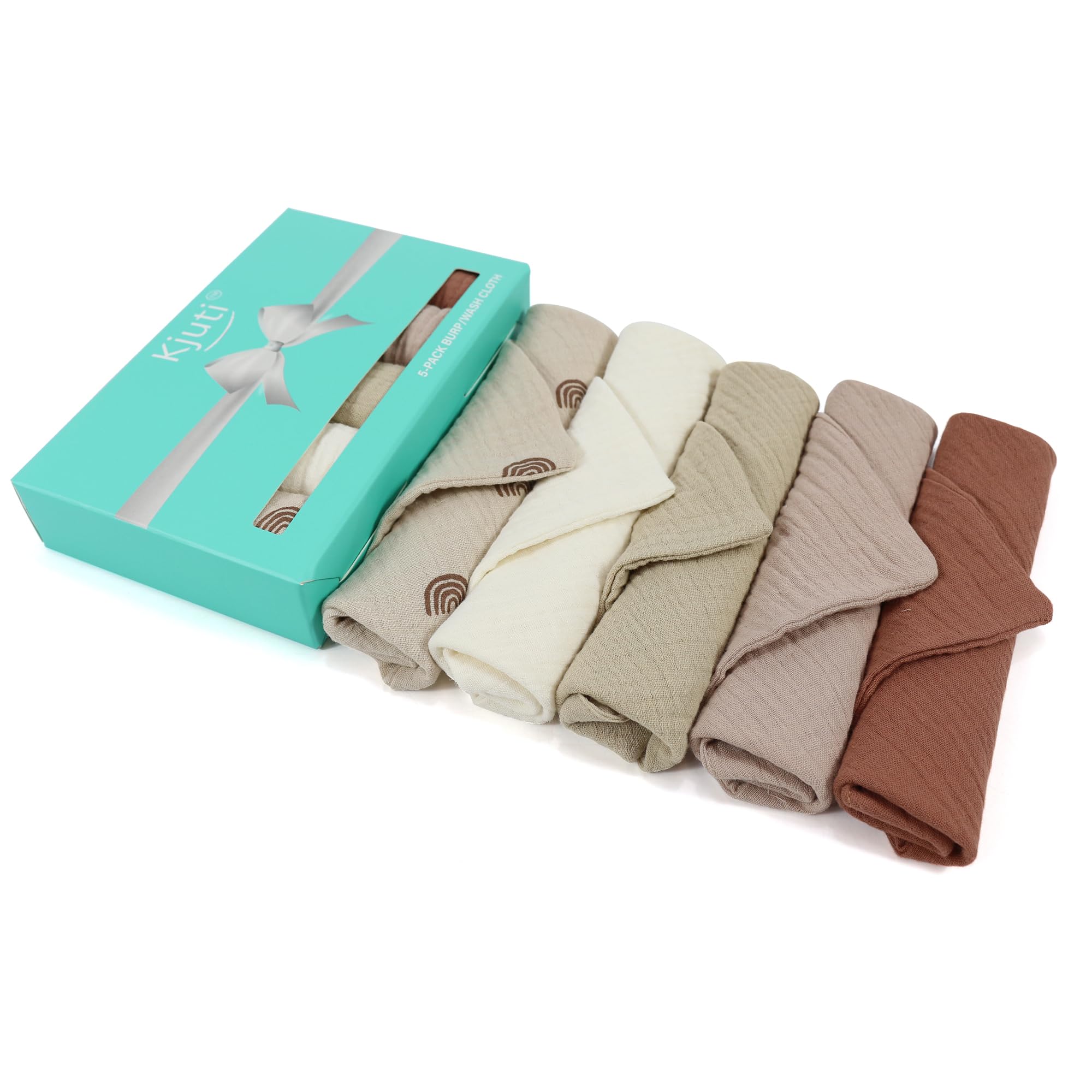 Kjuti organic cotton burp cloth is breathable and safe.