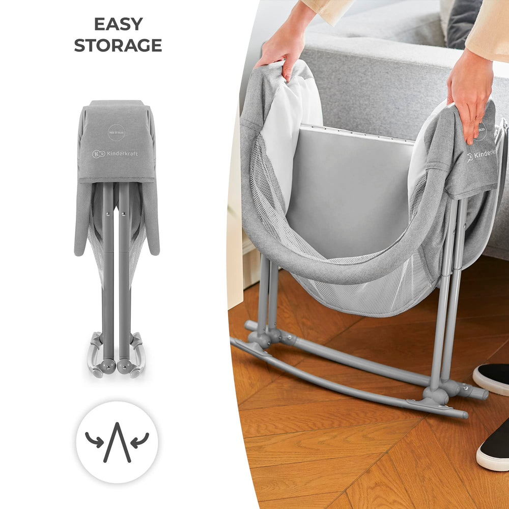 Kinderkraft LOVI mesh sides let you monitor baby with good airflow.