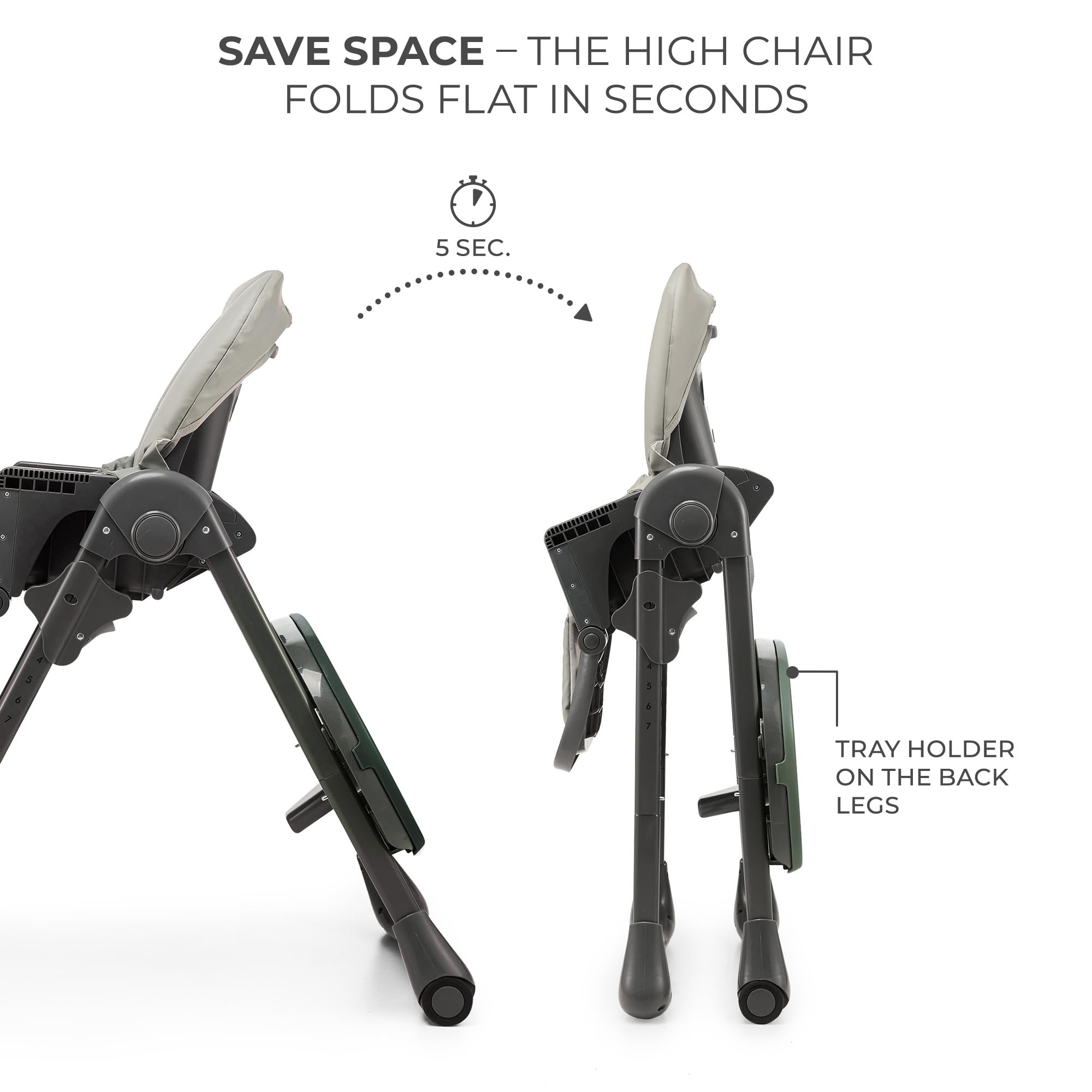 Kinderkraft Tummie reclining seat for comfy feeding and play.