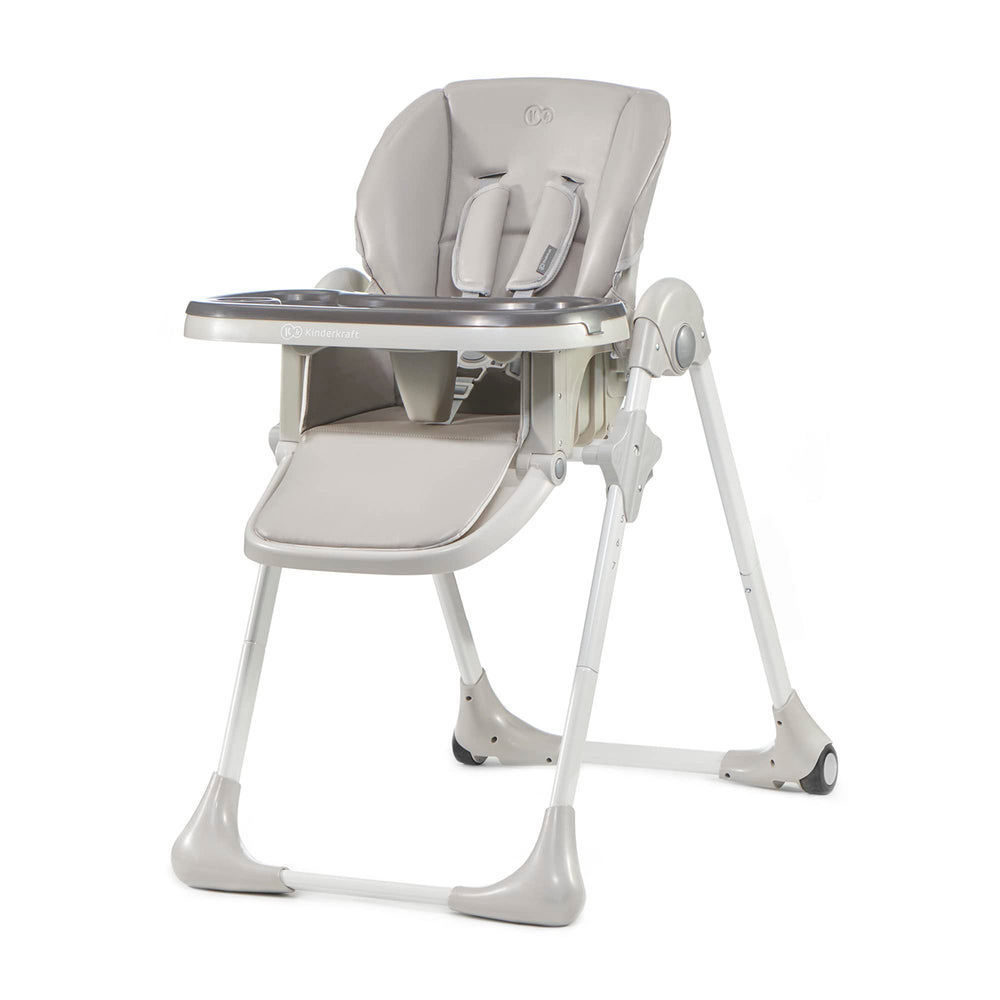 Kinderkraft Yummy highchair folded for compact storage and travel convenience