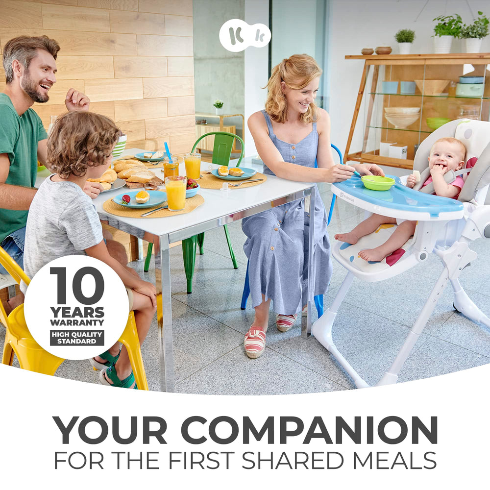 Kinderkraft Yummy highchair height adjustment to fit different tables