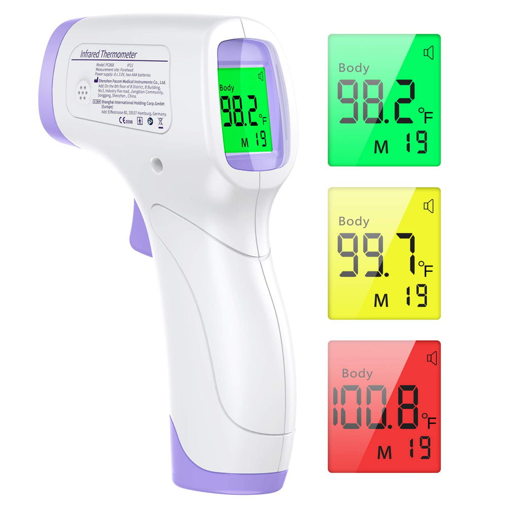 KKmier family-use bedside thermometer shown for home health checks.
