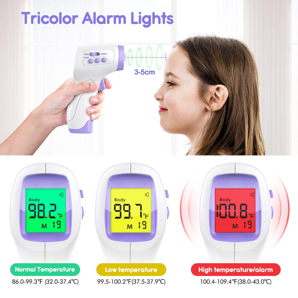 KKmier fever alarm color display indicates fever range at a glance.