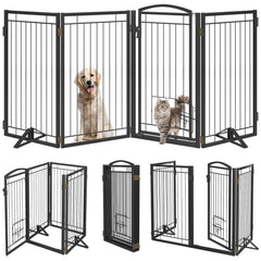 Klarana 36-inch tall dog gate front view highlighting durable all-metal construction for reliable containment.