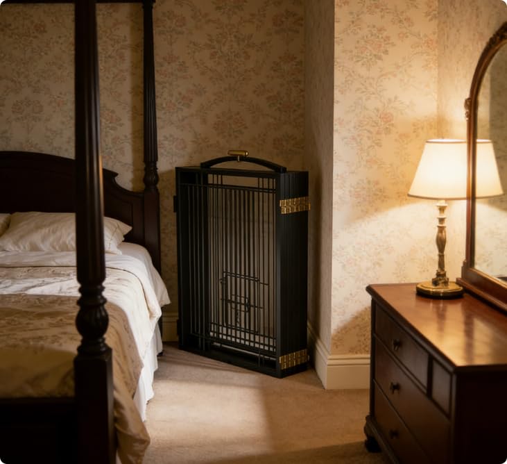 Klarana 80-inch wide freestanding gate suits large openings like stairs