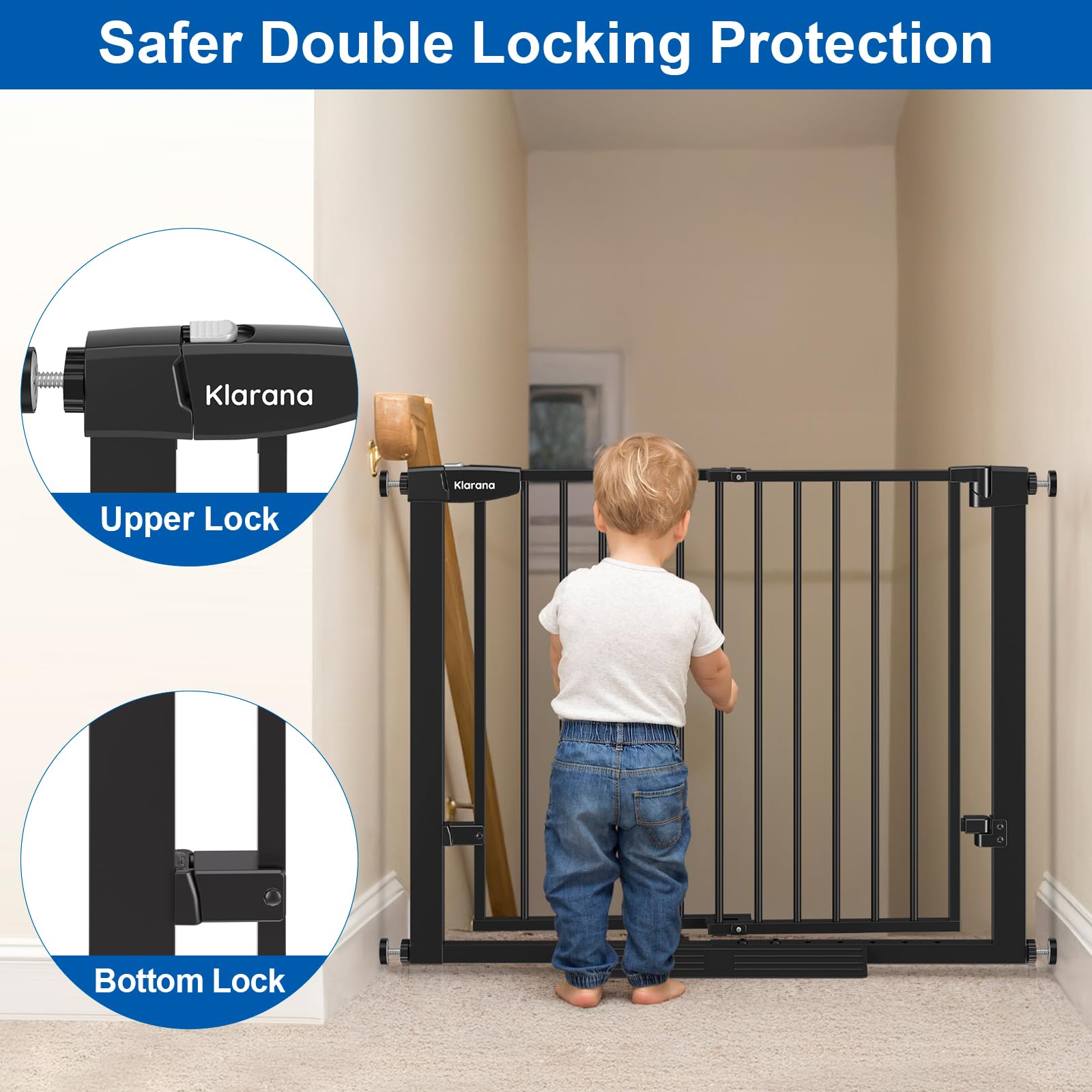 Klarana auto-close feature helps keep doors shut when hands are full.