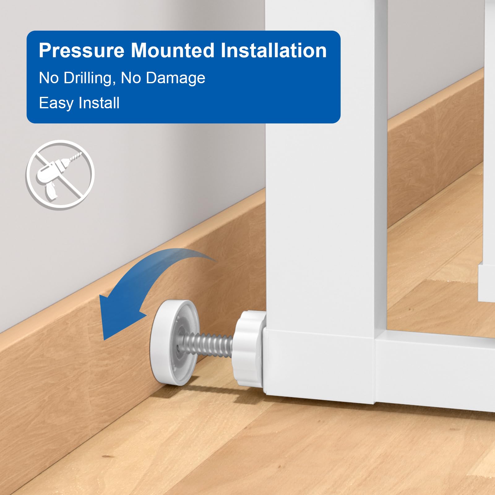 Klarana sturdy steel construction provides a reliable barrier against children and pets.