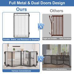 Klarana dog gate main and cat door design supports pet separation.