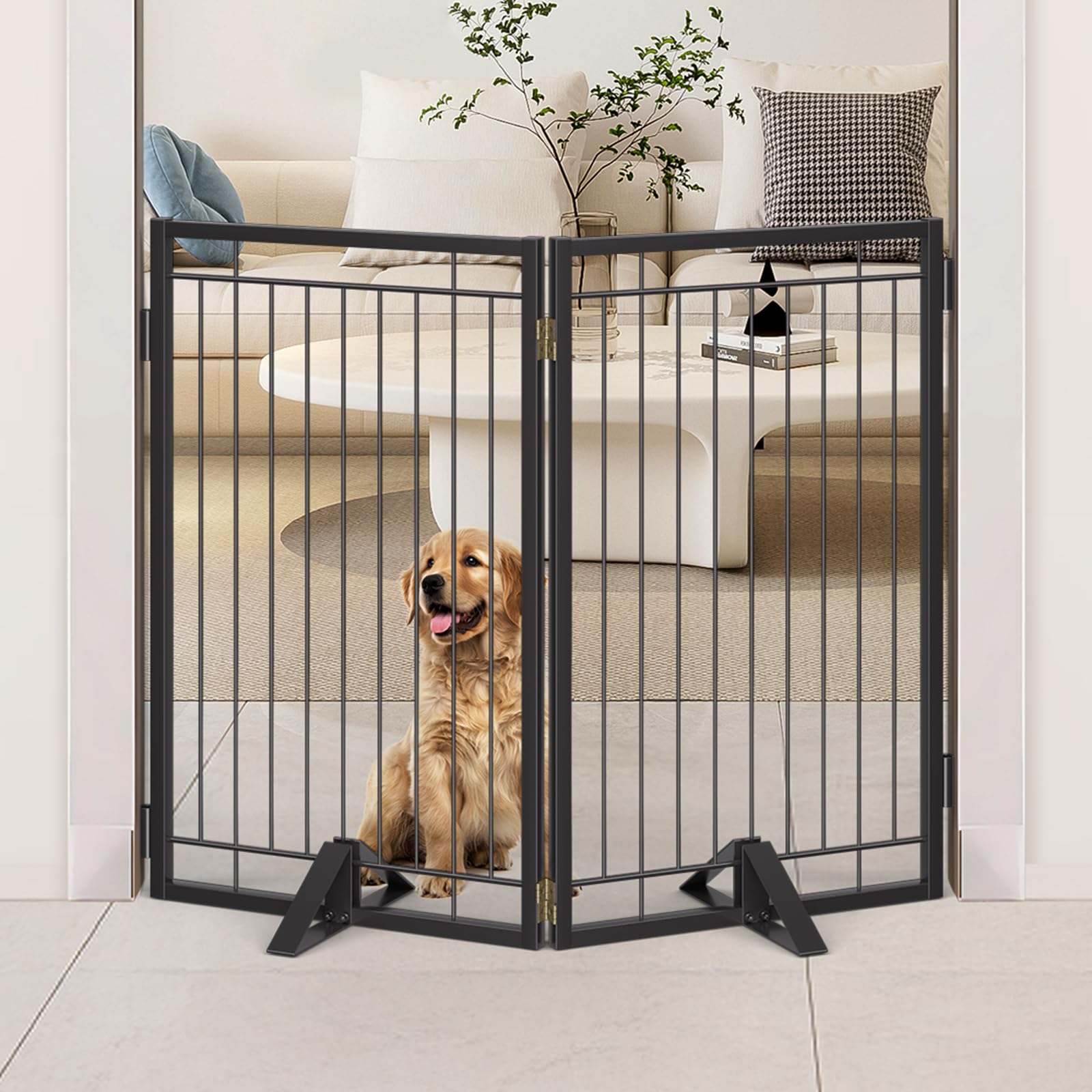Klarana indoor-outdoor gate is suitable for wide openings and stairs.