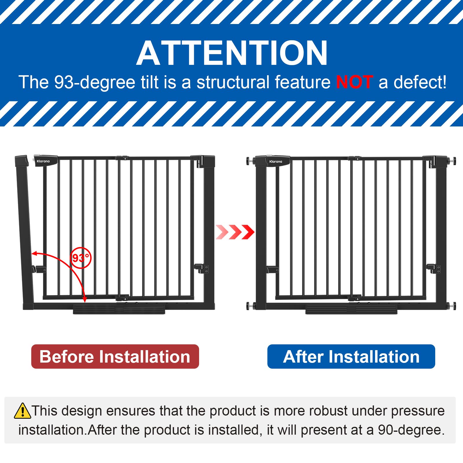 Klarana no-drill design suits renters seeking a safe barrier.