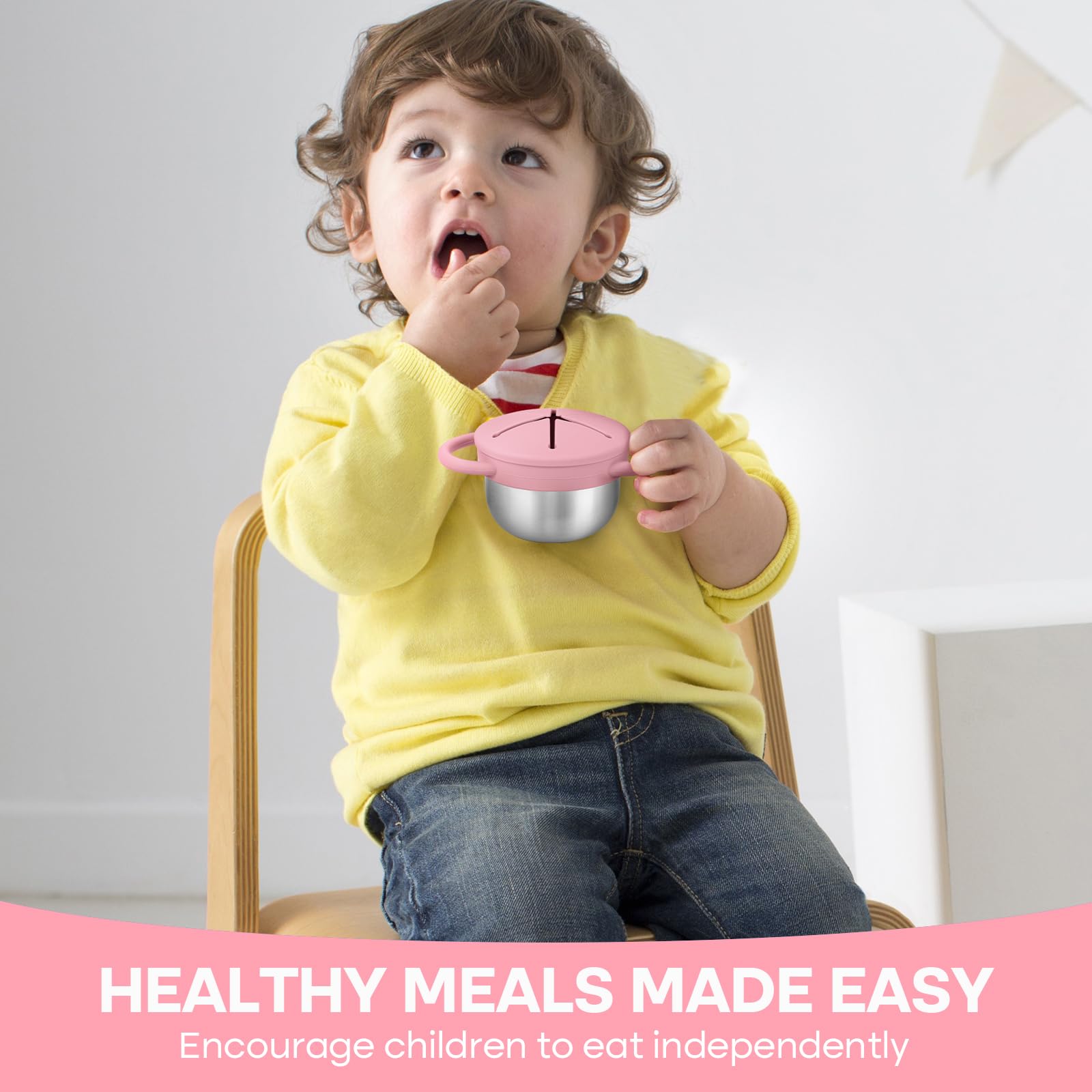 KLCKH snack cups BPA-free silicone lids ensure safe, non-toxic snacking at home or on the go.