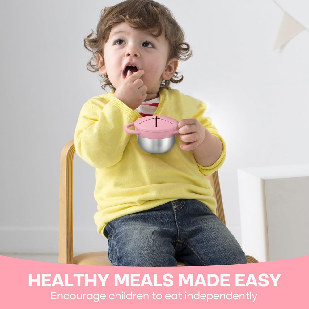 KLCKH snack cups BPA-free silicone lids ensure safe, non-toxic snacking at home or on the go.