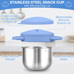 KLCKH snack cups dual handles offer toddlers secure grip during playtime snacking