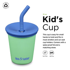 Klean Kanteen 10oz Kid's Cup Spring Bud handheld grip supports easy handling during meals.
