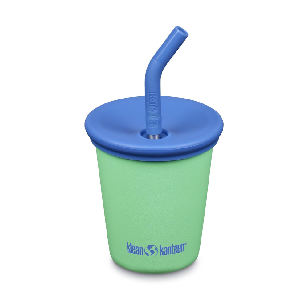 Klean Kanteen 10oz Kid's Cup Spring Bud with Straw Lid enables spill-proof sipping.