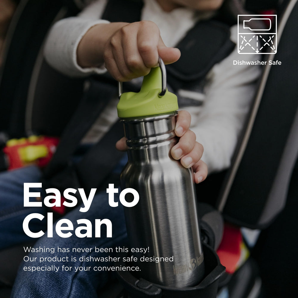 Klean Kanteen lid supports on-the-go hydration with its portable design.
