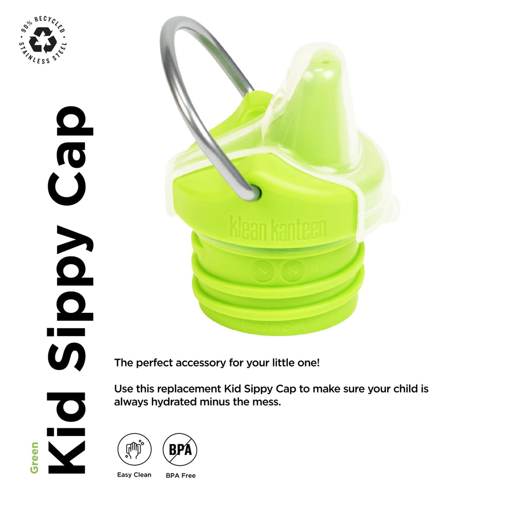 Klean Kanteen Classic Kid Sippy Cap with swivel loop enables easy carrying on outdoor trips.