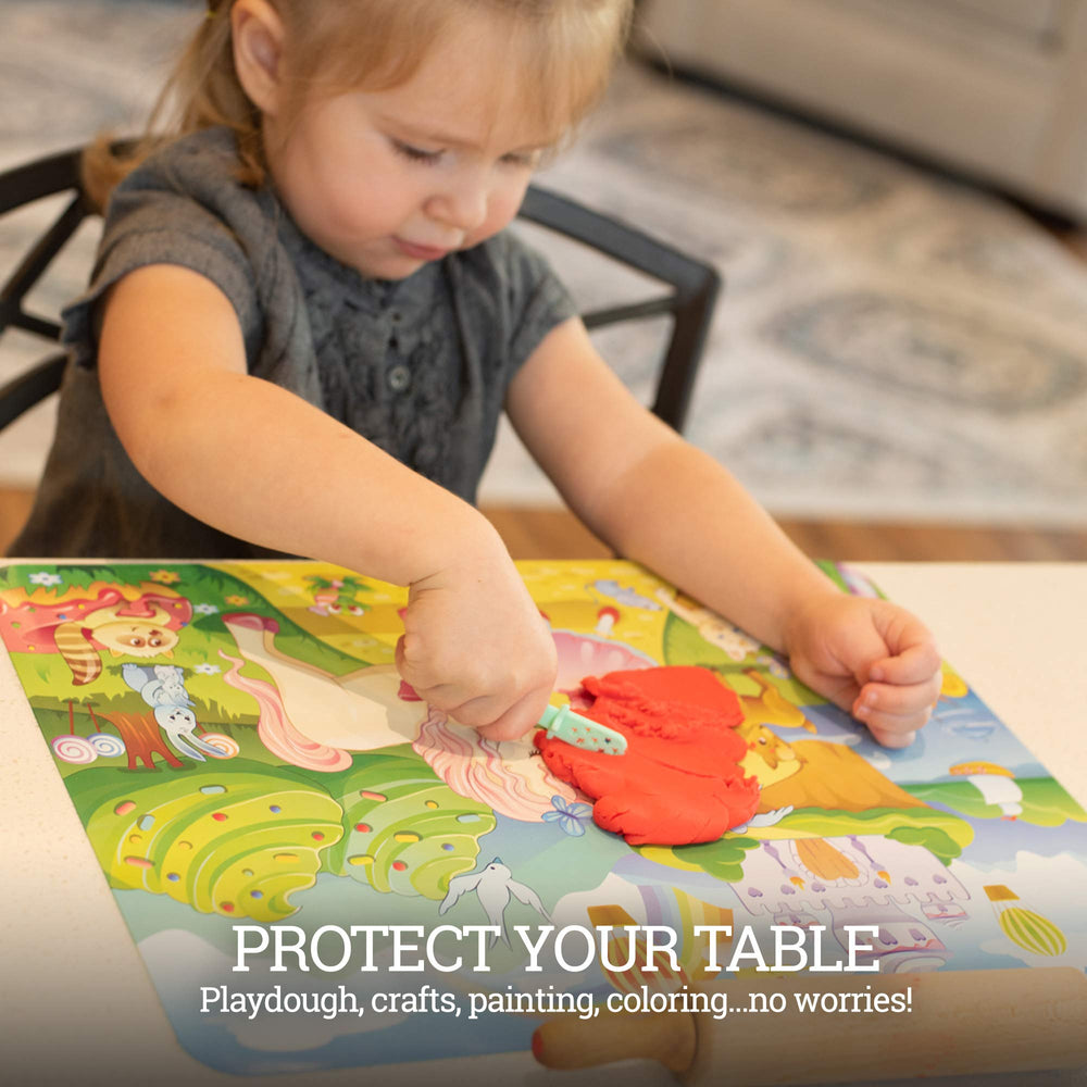 Klean Kids Mermaid placemat design adds playful dining ambiance.