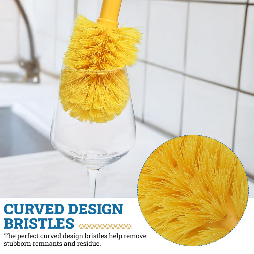 KLEEN HANDLER Goblet Cleaning Brush polyester bristles provide abrasive scrubbing and shape recovery.