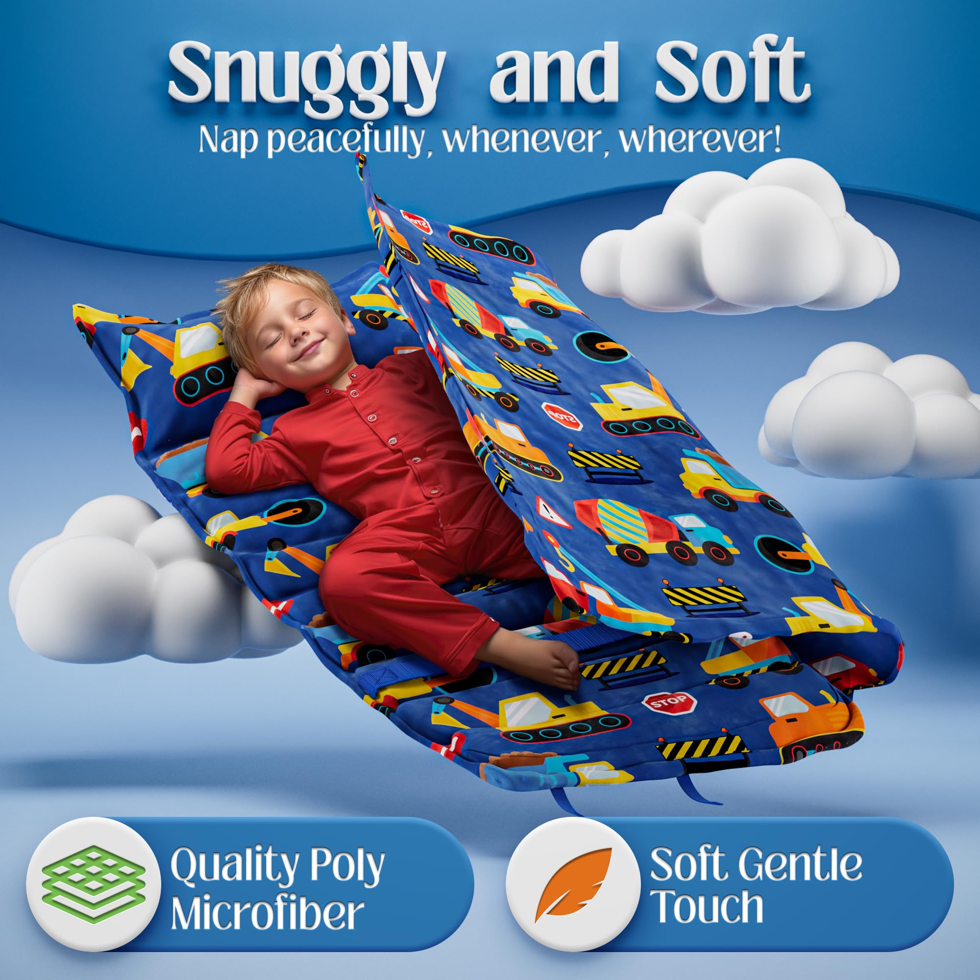 Klevly nap mat machine washability demonstrates easy cleaning after daycare activities.