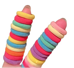 KLEYAO toddler hair ties in vibrant colors for quick pigtails and playful looks.