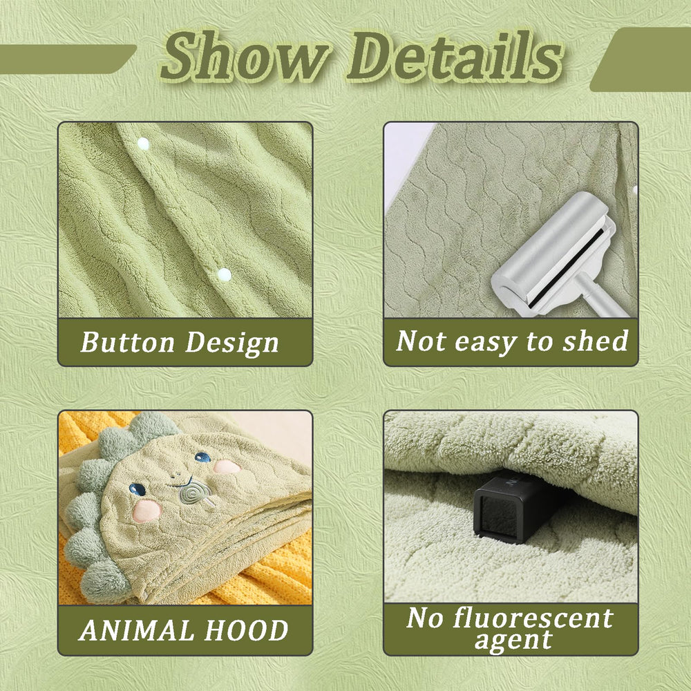 KLHYIT large 27.5x55 inch towel provides ample wrap for toddlers.