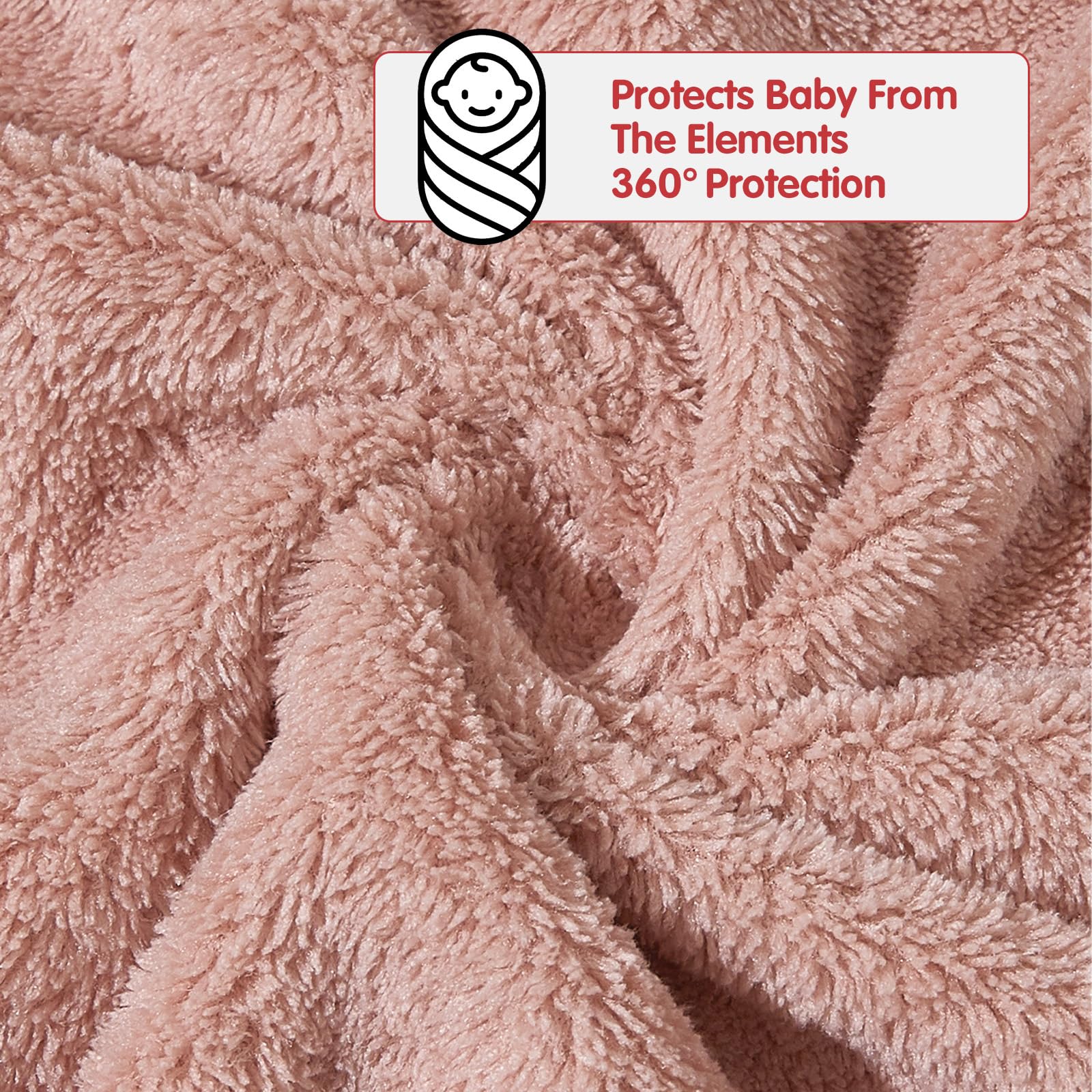 KLHYIT hooded towel with animal-face design adds bath-time fun.