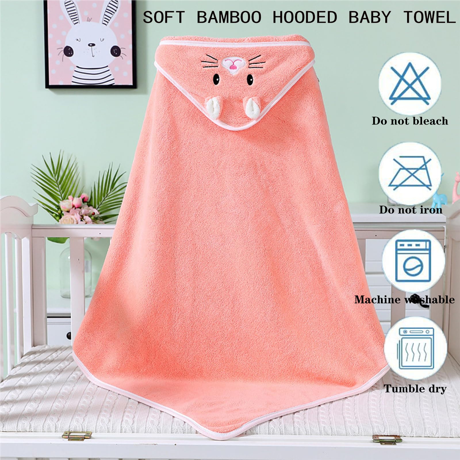 KLHYIT hooded towel supports multi-use after bath, pool, or beach.