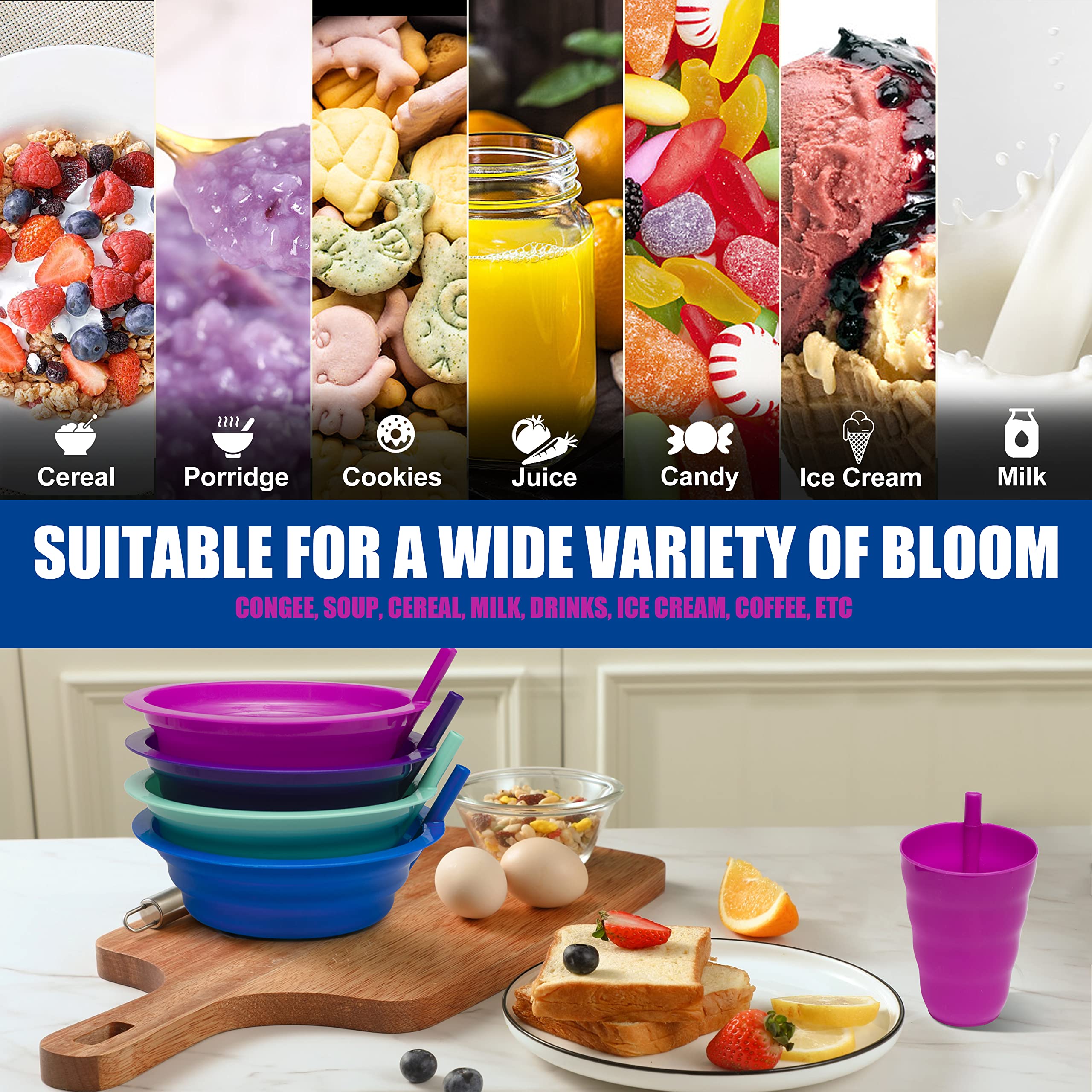 Klickpick Home bright assorted colors boost fun during meals.
